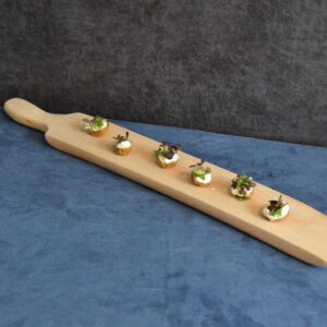A Wooden charcuterie board and handmade wooden gifts by The Wooden Gem.