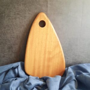 A Iroko chopping board for great handmade wooden gifts by The Wooden Gem.