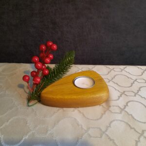 A wooden tealight holder for perfect handmade wooden gifts by The Wooden Gem.