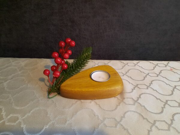 A wooden tealight holder for perfect handmade wooden gifts by The Wooden Gem.