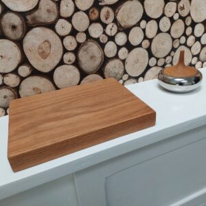 These are Oak chopping boards By The Wooden Gem.