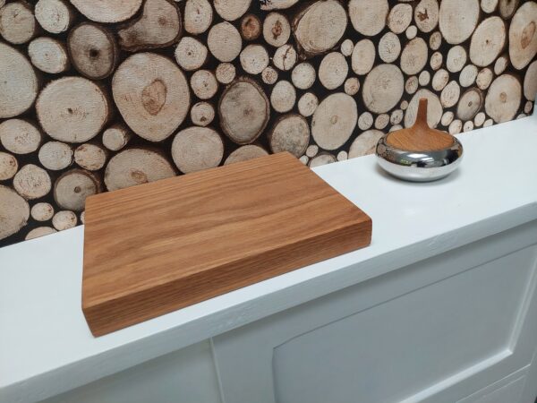 These are Oak chopping boards By The Wooden Gem.