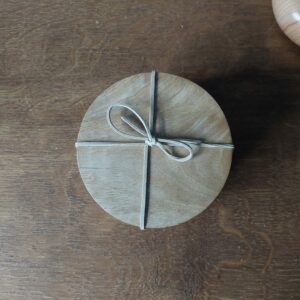 Round Mango Coasters at The Wooden Gem.