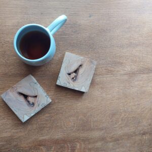 Handmade wooden gifts and a spalted wooden coaster by The Wooden Gem.