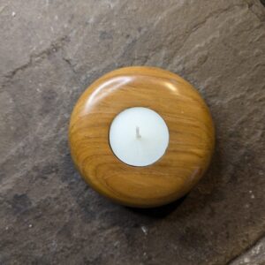 1 teak wooden tealight holder carefully handmade wooden gifts by The Wooden Gem