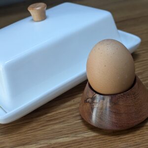 Teak egg holders handmade by The Wooden Gem.